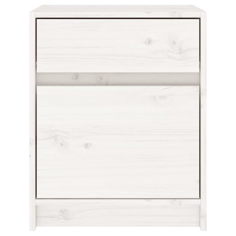 Mesitas de noche 2 uds madera maciza pino blanco 40x31x50
