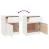 Mesitas de noche 2 uds madera maciza pino blanco 40x31x50