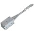 Picas de tierra 6 uds acero galvanizado plateado 8x8x57
