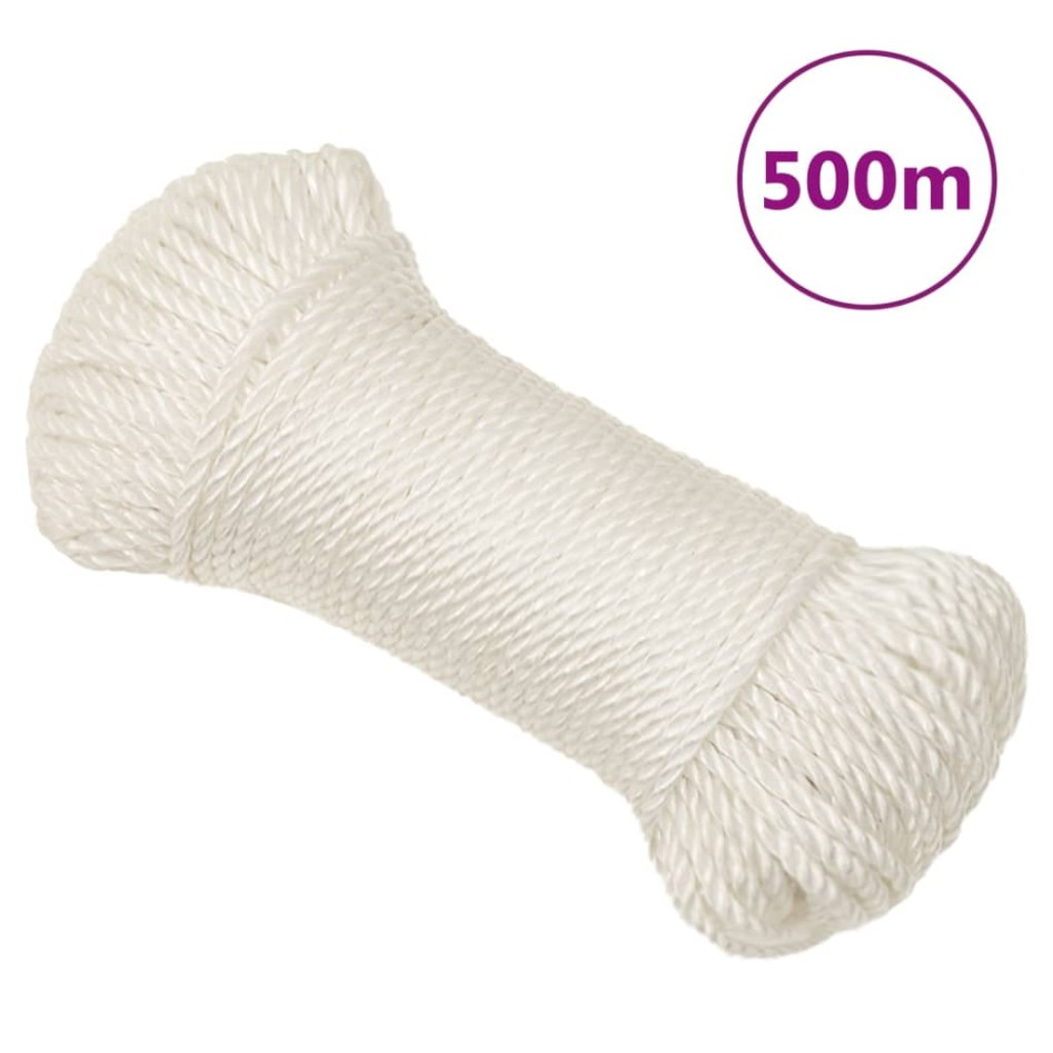 Cuerda de trabajo polipropileno blanco 6 mm 500