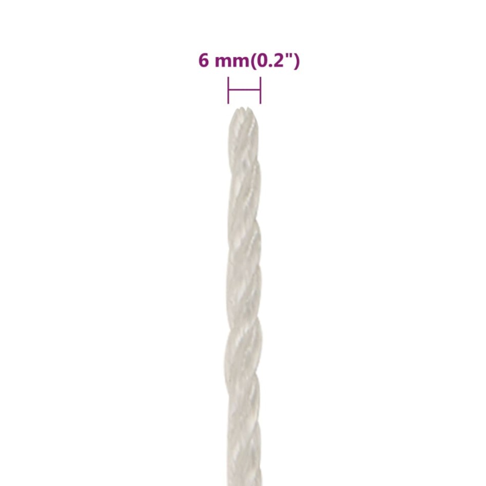 Cuerda de trabajo polipropileno blanco 6 mm 500