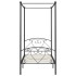 Estructura de cama con dosel metal gris 100x200