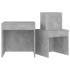 Mesas apilables 3 piezas madera contrachapada gris