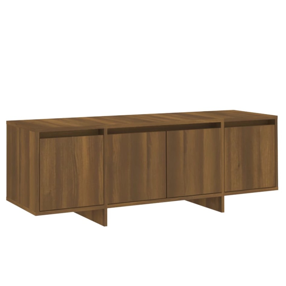 Mueble para TV madera contrachapada marrón roble 120x30x40,5