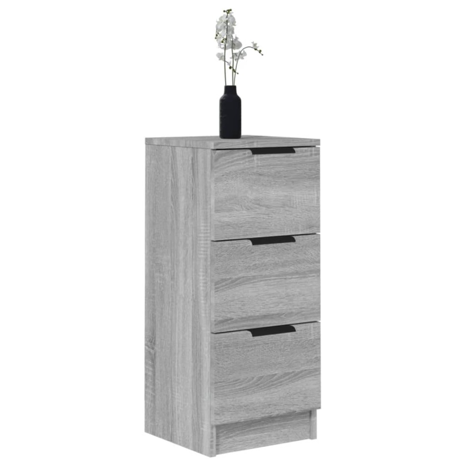Aparadores 2 uds madera contrachapada gris Sonoma 30x30x70