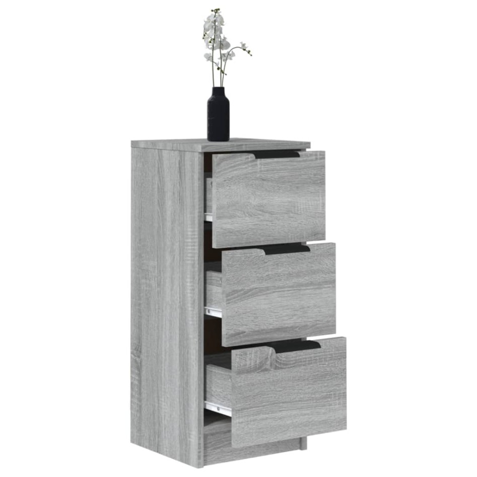 Aparadores 2 uds madera contrachapada gris Sonoma 30x30x70