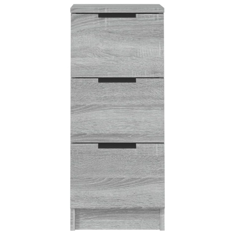Aparadores 2 uds madera contrachapada gris Sonoma 30x30x70