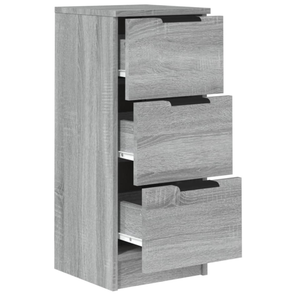 Aparadores 2 uds madera contrachapada gris Sonoma 30x30x70