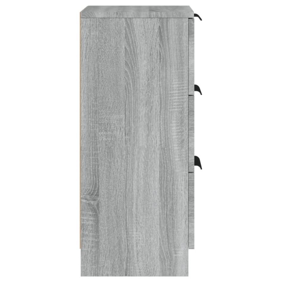 Aparadores 2 uds madera contrachapada gris Sonoma 30x30x70