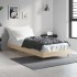 Estructura de cama sin colchón madera roble Sonoma 75x190