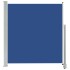 Toldo lateral retráctil para patio azul 140x300