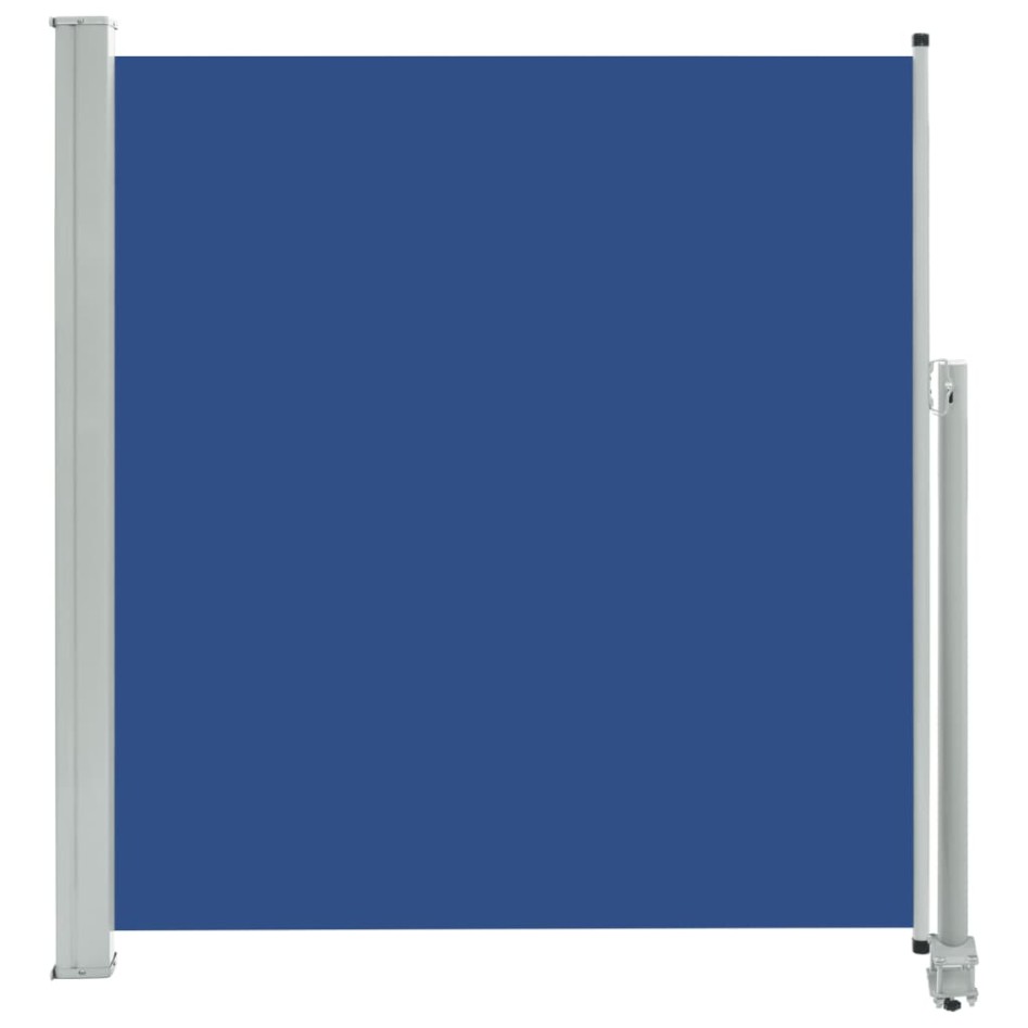 Toldo lateral retráctil para patio azul 140x300