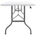 Mesa de jardín plegable HDPE blanco 180x72x72