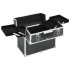 Estuche de maquillaje aluminio negro 38x23x34