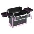 Estuche de maquillaje aluminio negro 38x23x34