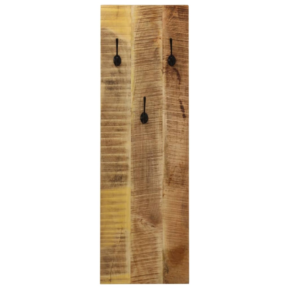 Percheros de pared 2 uds madera maciza de mango 36x110x3