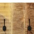 Percheros de pared 2 uds madera maciza de mango 36x110x3
