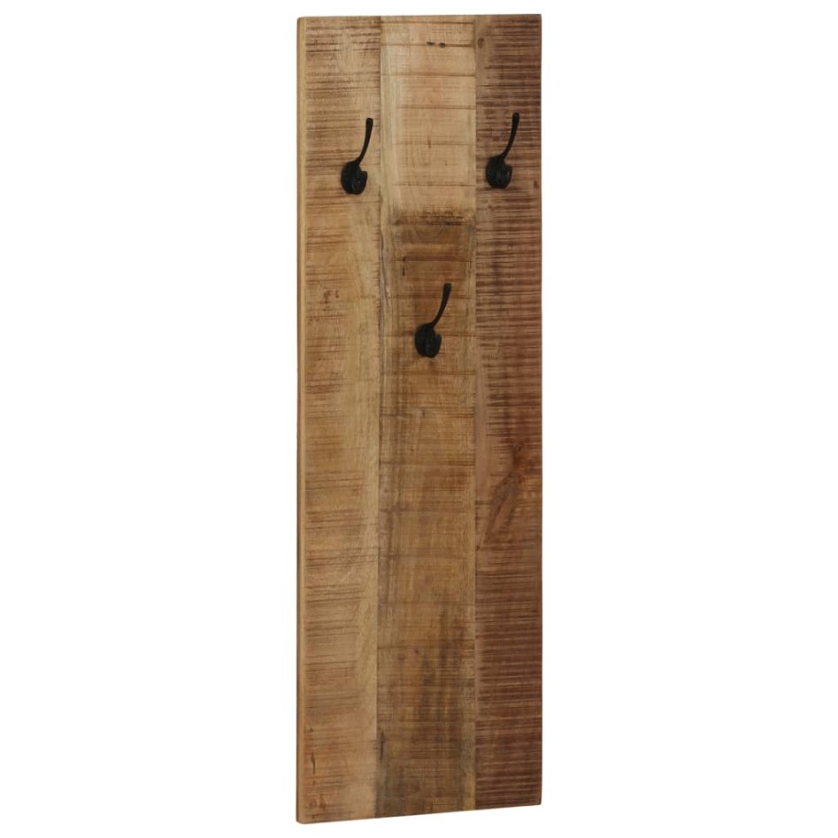 Percheros de pared 2 uds madera maciza de mango 36x110x3