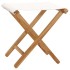 Sillas plegables 2 uds madera maciza de teca tela blanco