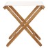 Sillas plegables 2 uds madera maciza de teca tela blanco