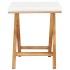 Sillas plegables 2 uds madera maciza de teca tela blanco