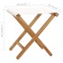 Sillas plegables 2 uds madera maciza de teca tela blanco
