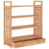 Zapatero con cajón madera maciza nogal 70x27x81