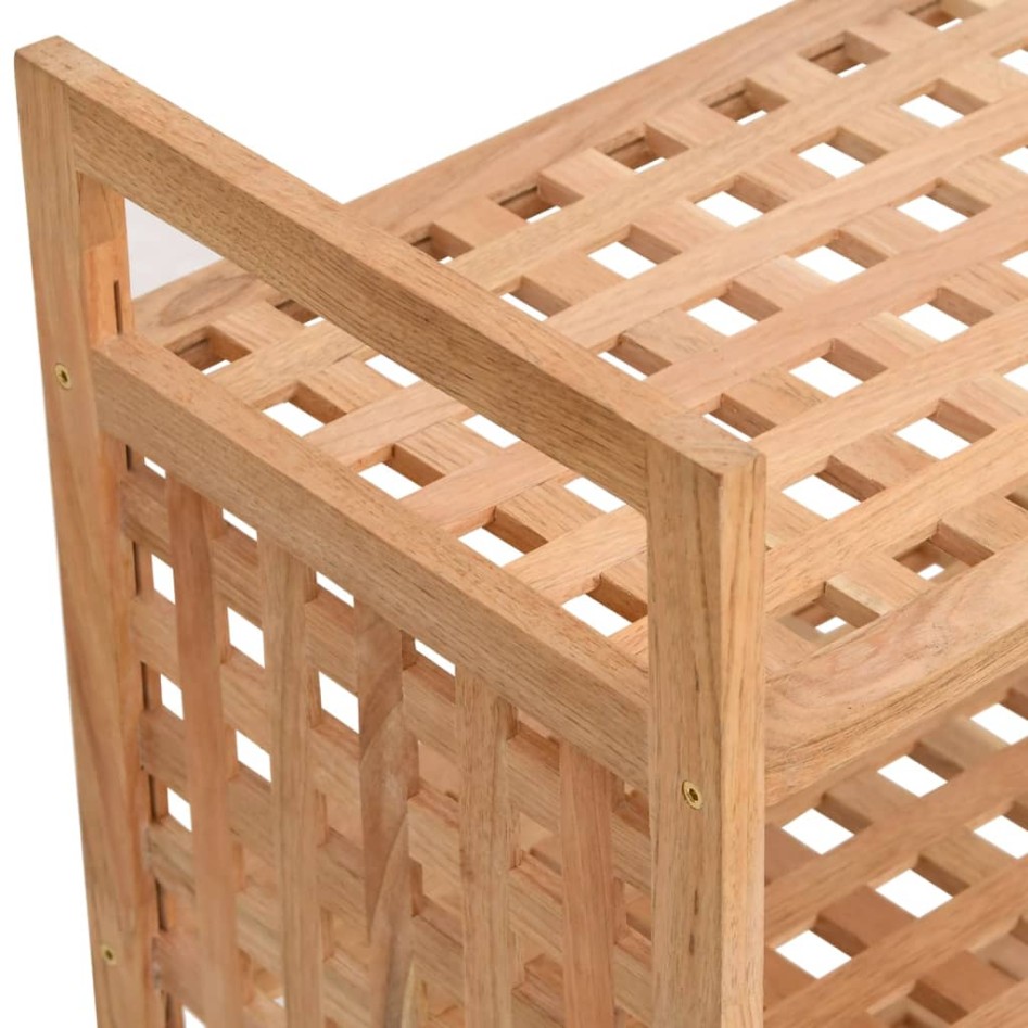 Zapatero con cajón madera maciza nogal 70x27x81