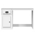 Escritorio con cajón madera contrachapada blanco 115x50x75