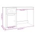 Escritorio con cajón madera contrachapada blanco 115x50x75