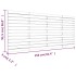 Cabecero de cama de pared madera maciza de pino 156x3x91,5