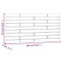 Cabecero de cama de pared madera maciza de pino 156x3x63