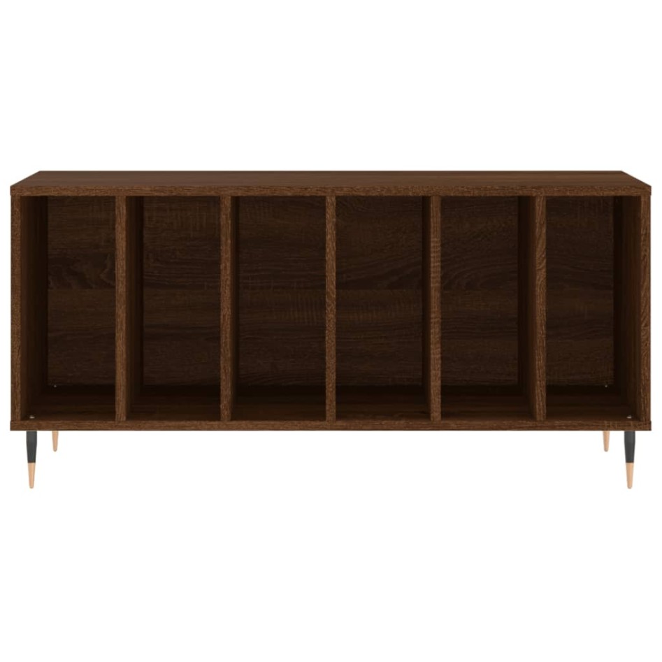 Mueble discos madera contrachapada roble marrón 100x38x48