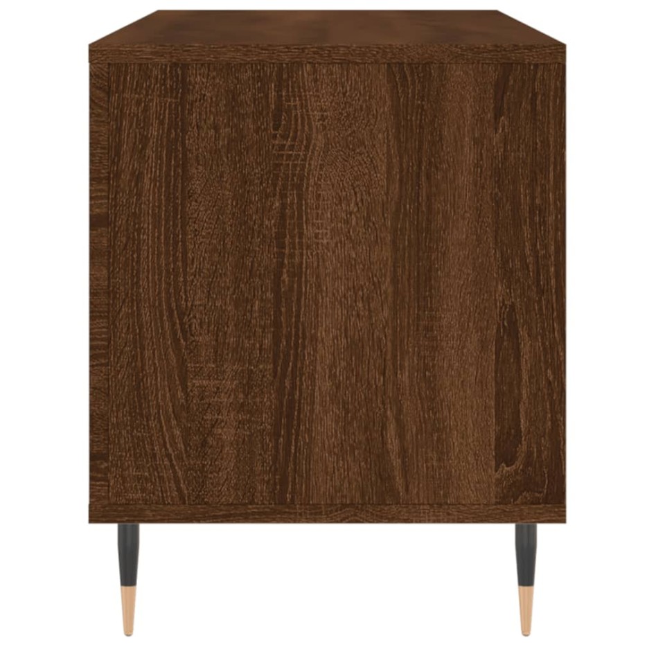 Mueble discos madera contrachapada roble marrón 100x38x48