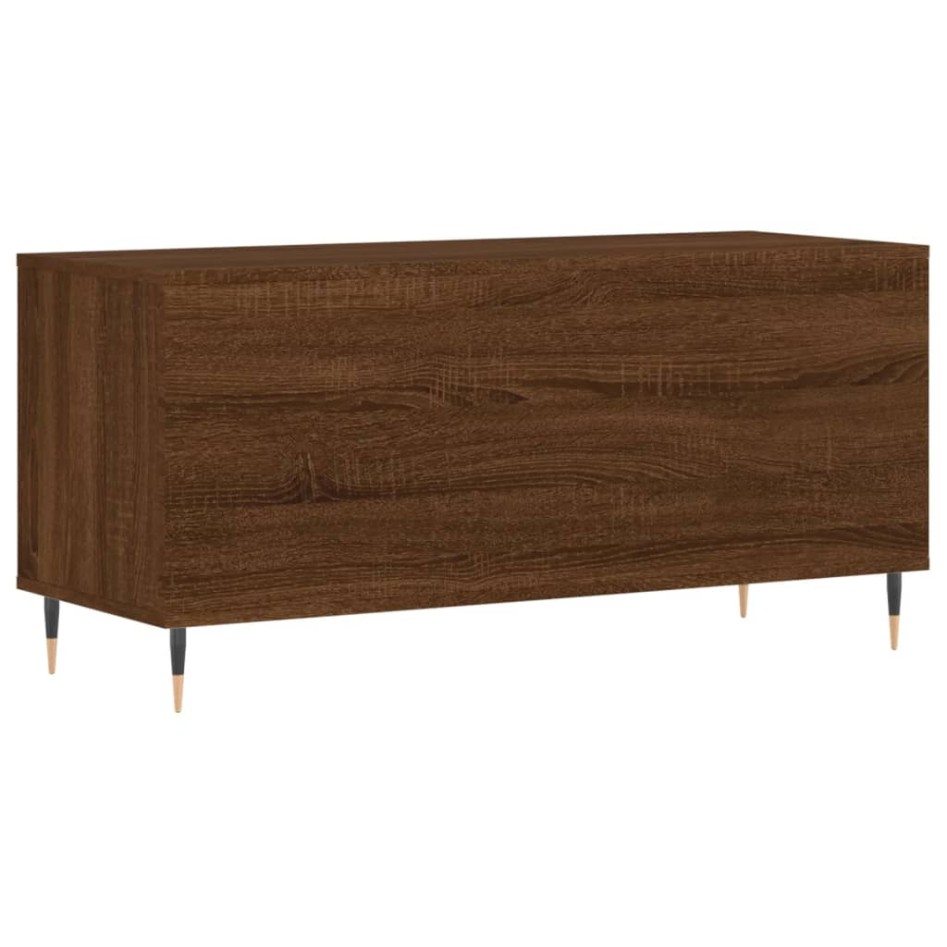 Mueble discos madera contrachapada roble marrón 100x38x48