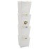 Cubos de basura apilables 4 uds polipropileno blanco 100