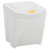 Cubos de basura apilables 4 uds polipropileno blanco 100