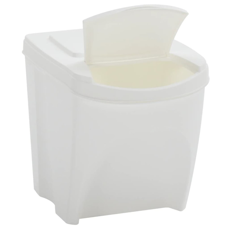 Cubos de basura apilables 4 uds polipropileno blanco 100