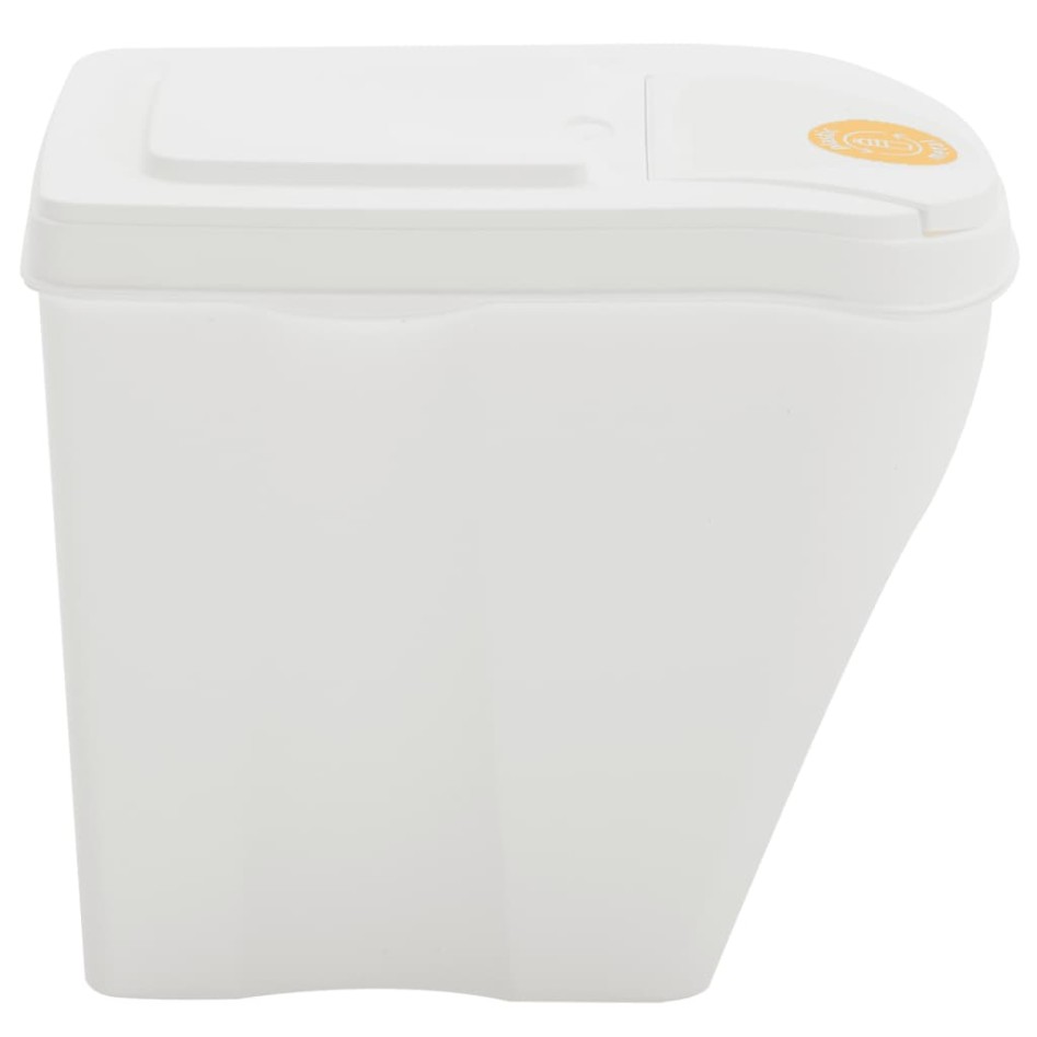 Cubos de basura apilables 4 uds polipropileno blanco 100