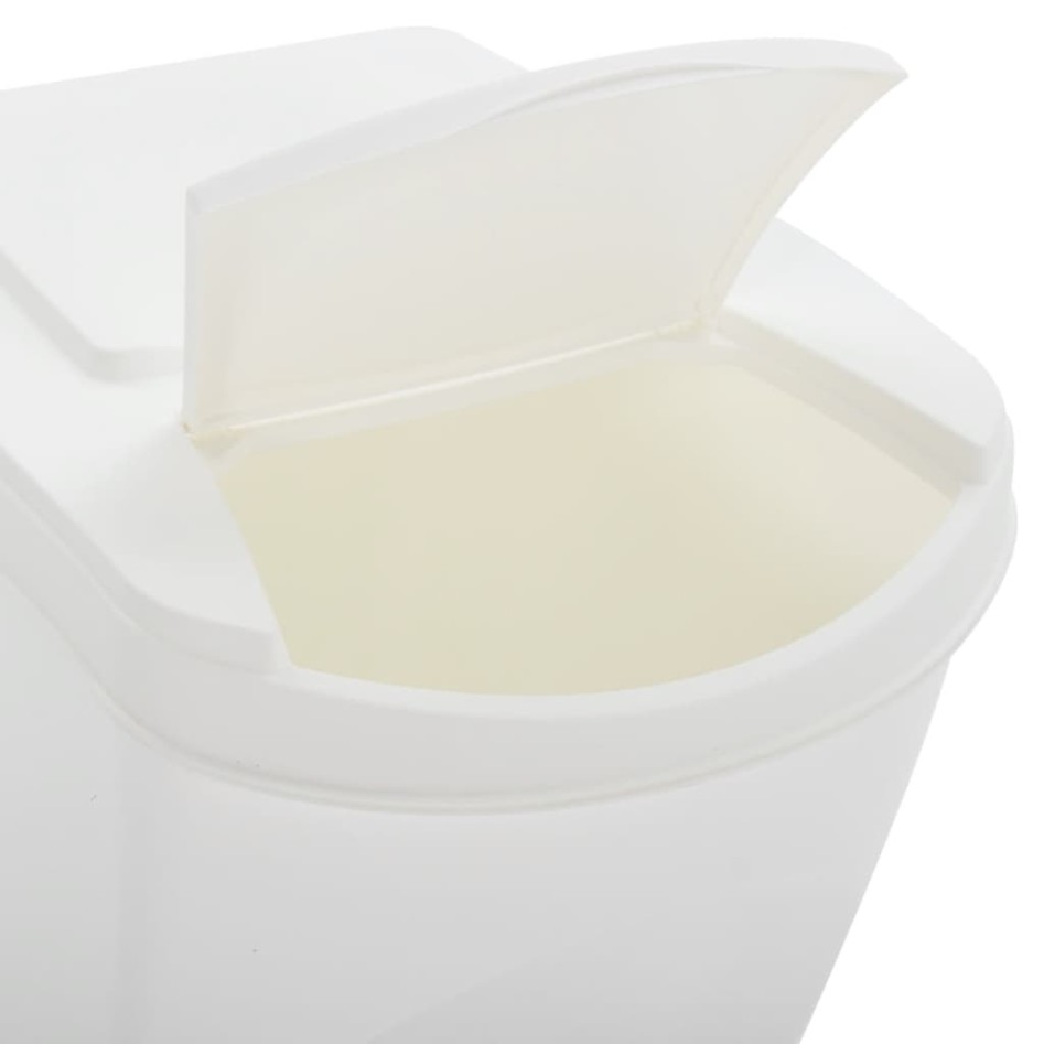 Cubos de basura apilables 4 uds polipropileno blanco 100