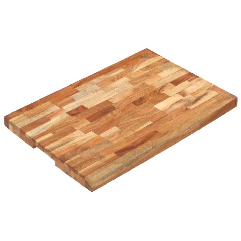 Tabla de cortar de madera maciza de acacia 60x40x4