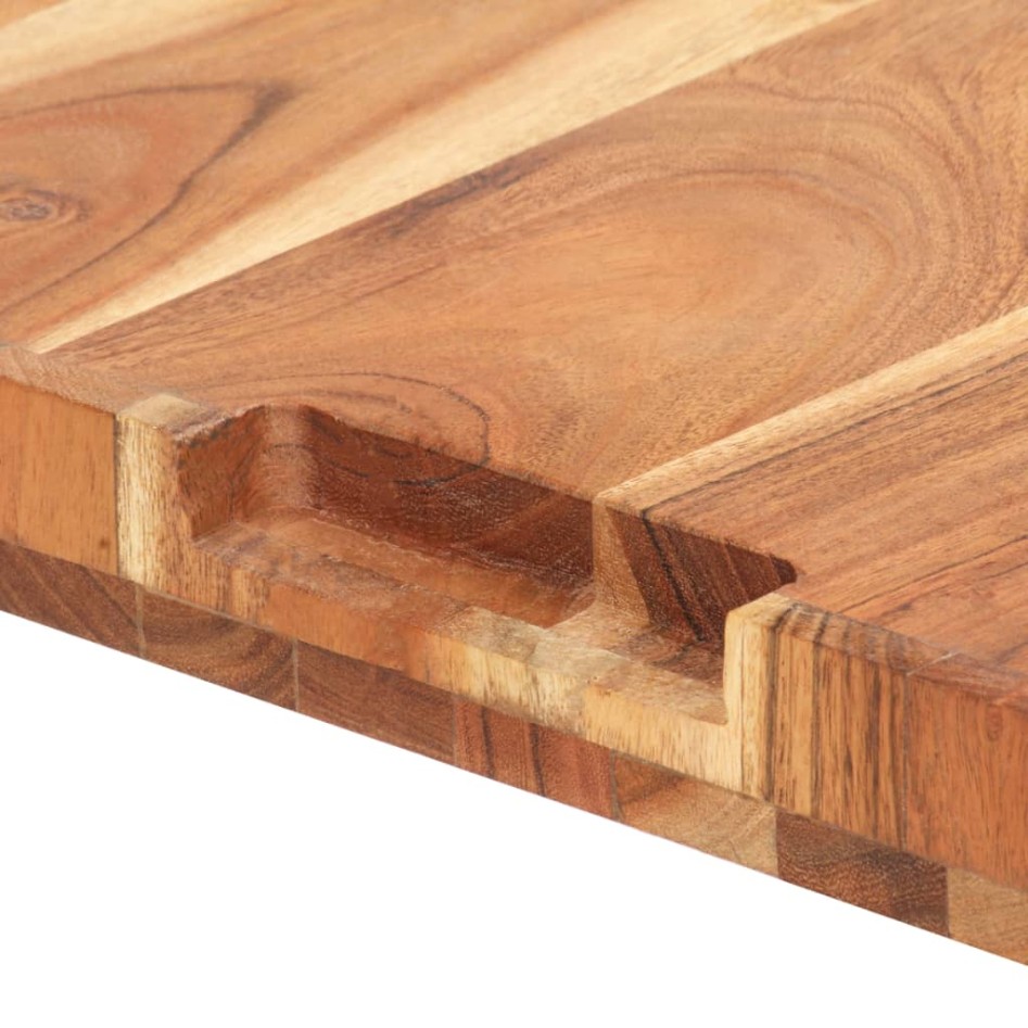 Tabla de cortar de madera maciza de acacia 60x40x4