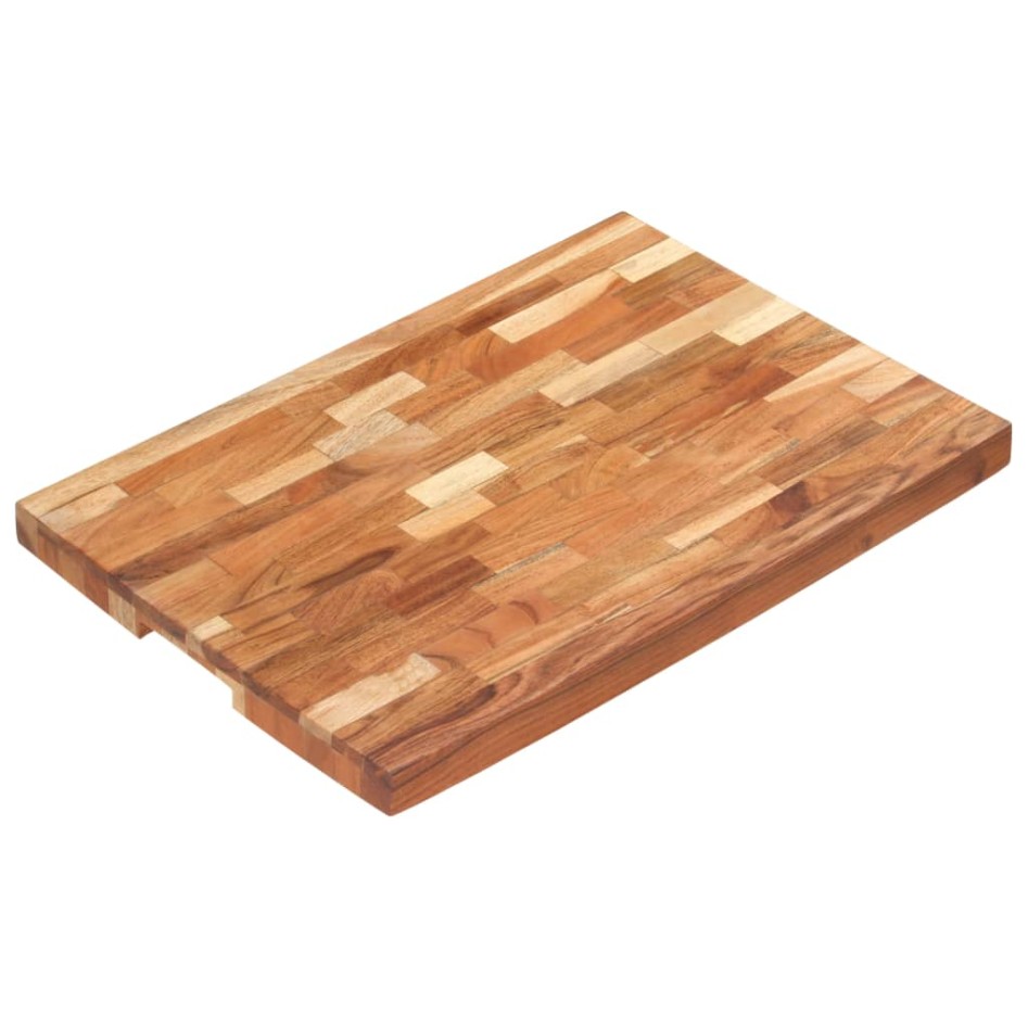 Tabla de cortar de madera maciza de acacia 60x40x4