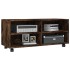 Mueble TV con ruedas madera contrachapada roble humo