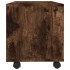 Mueble TV con ruedas madera contrachapada roble humo
