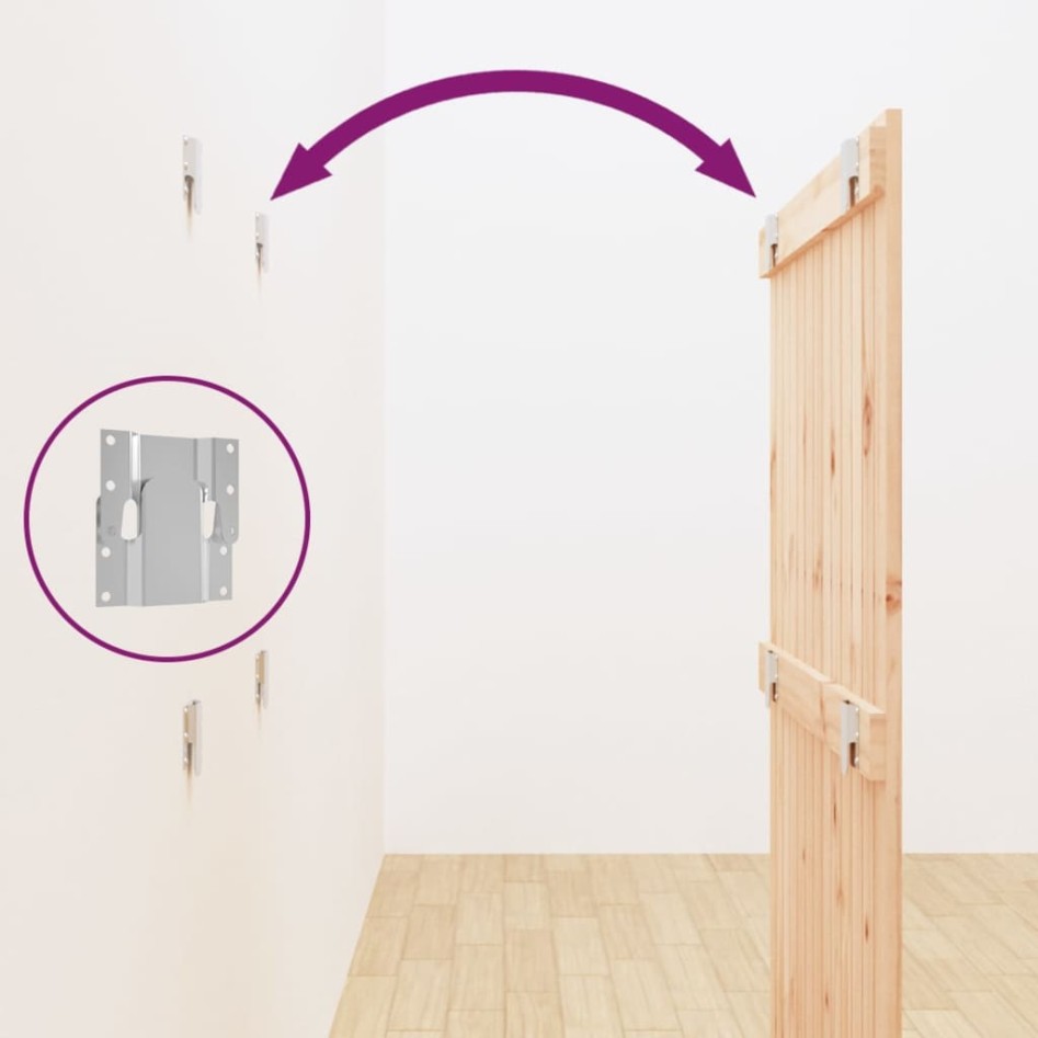 Cabecero de cama de pared madera maciza de pino 82,5x3x110