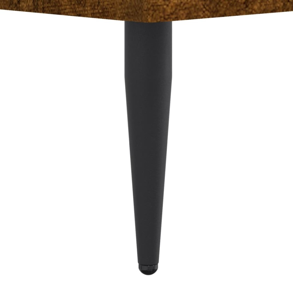 Estructura de cama sin colchón madera roble ahumado 90x190