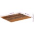 Tablero de mesa rectangular madera maciza 60x70 cm 15-16