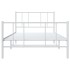 Estructura cama sin colchón con estribo metal blanco 75x190