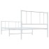 Estructura cama sin colchón con estribo metal blanco 75x190